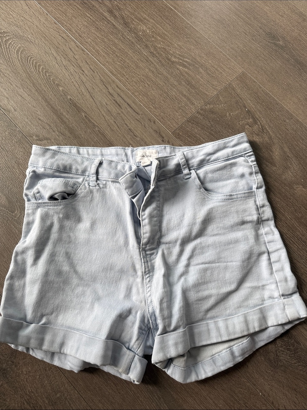 Ardene Light Wash Denim Cuffed Shorts